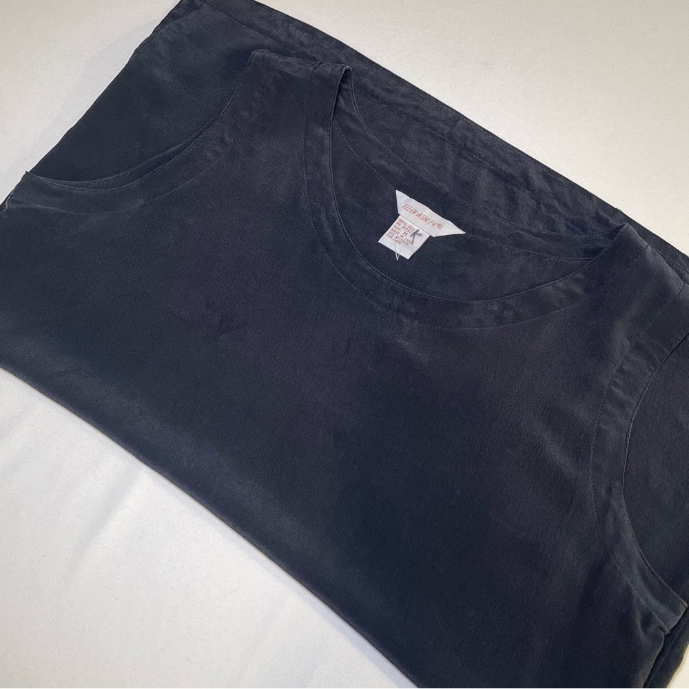 Ellen Ashley 100% silk black tank top